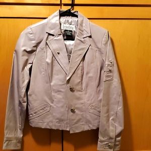 Purple leather with satin lining